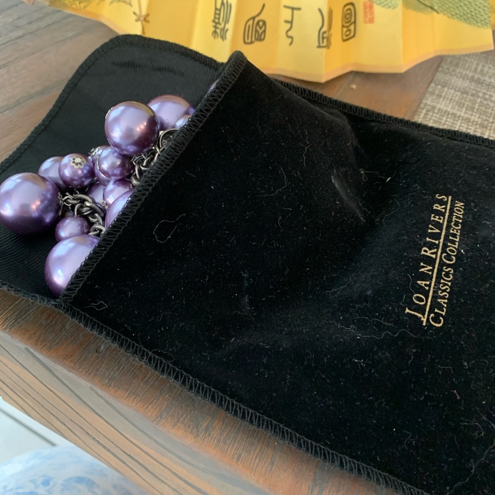 Joan Rivers lavender bubble necklace with earrings to match - Picture 5 of 9